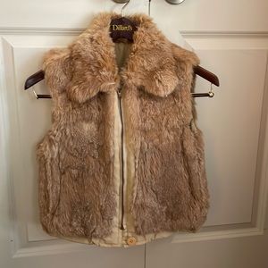 Genuine rabbit, fur reversible vest